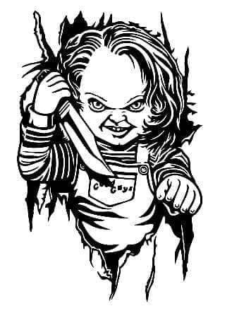 Chucky très Effrayant coloring page