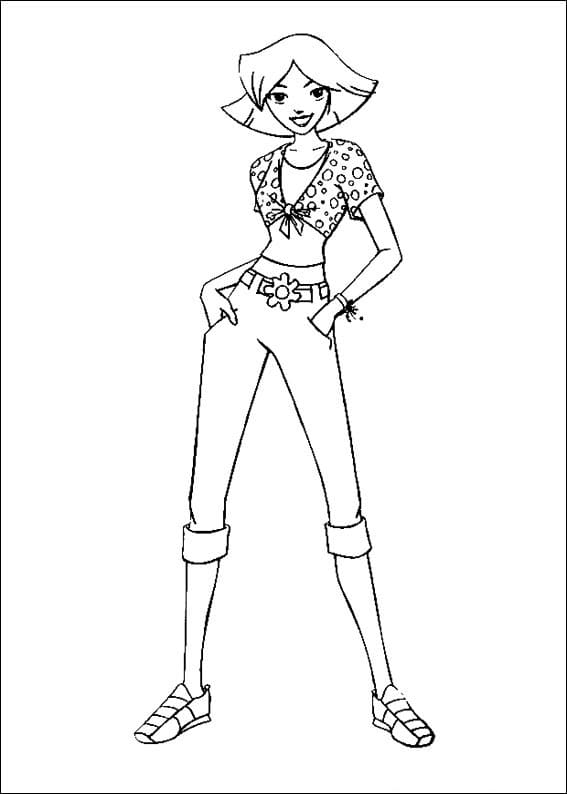 Clover Ewing de Totally Spies coloring page
