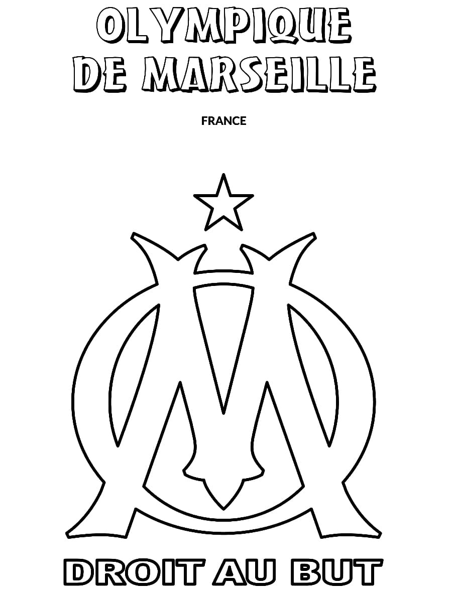 Coloriage Club de Football Olympique de Marseille