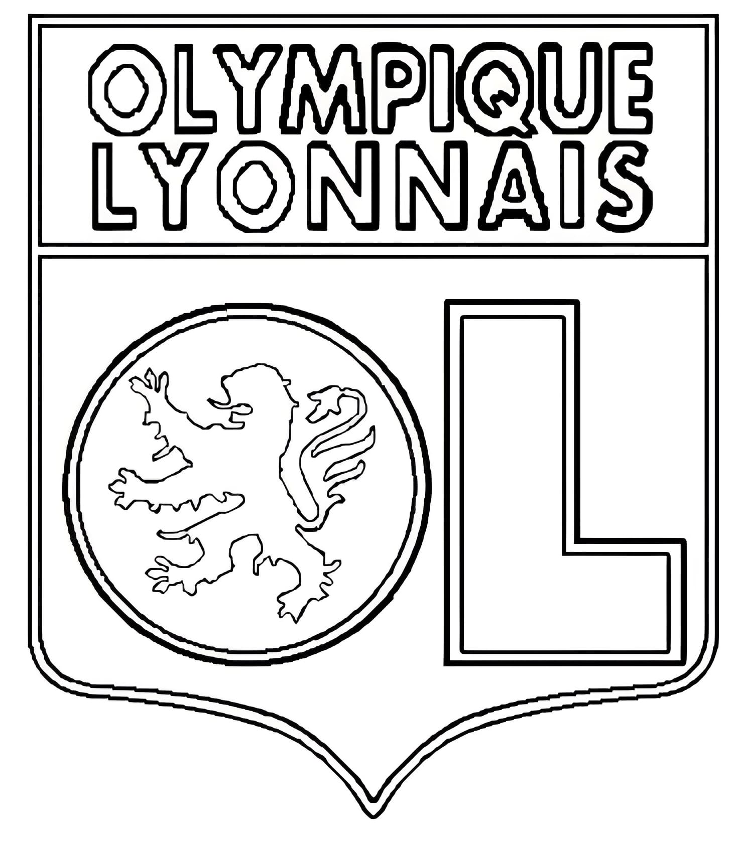 Coloriage Club de Football Olympique Lyonnais