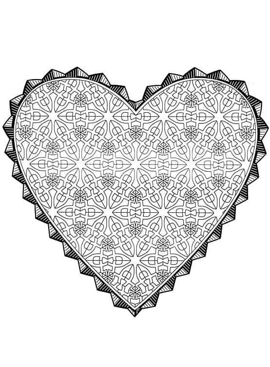 Coeur Amour coloring page