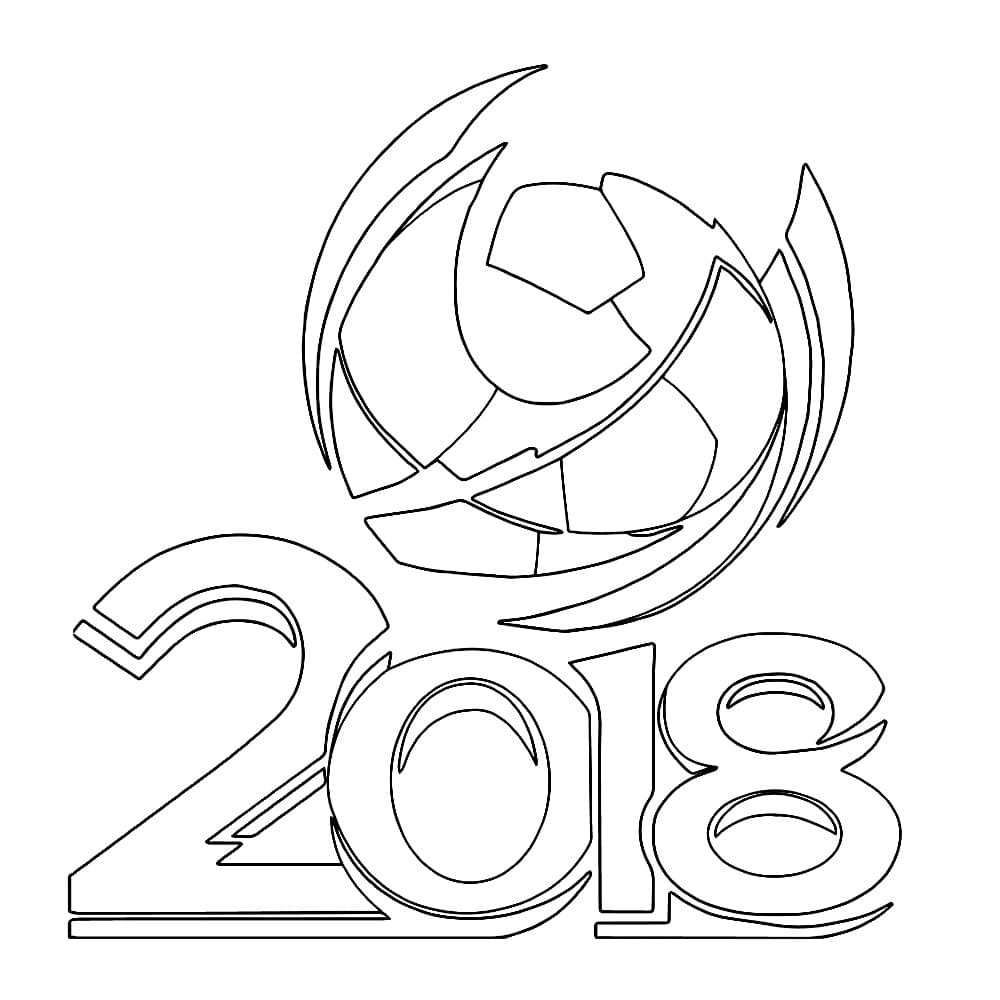 Coloriage Coupe du Monde de Football 2018