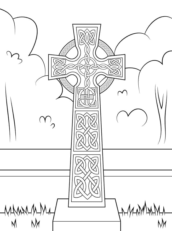 Coloriage Croix Celtique