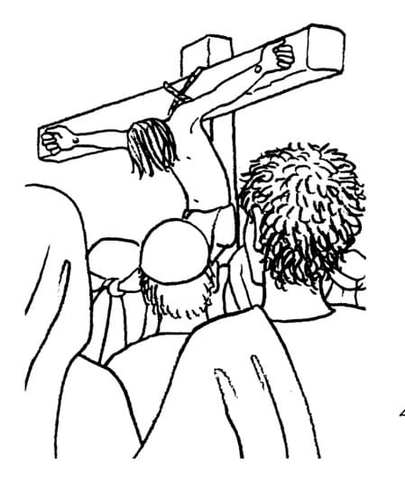 Coloriage Crucifixion Jésus-Christ