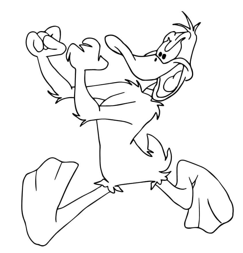 Daffy Duck en Colère coloring page