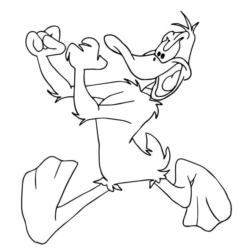 Coloriage Daffy Duck en Colère