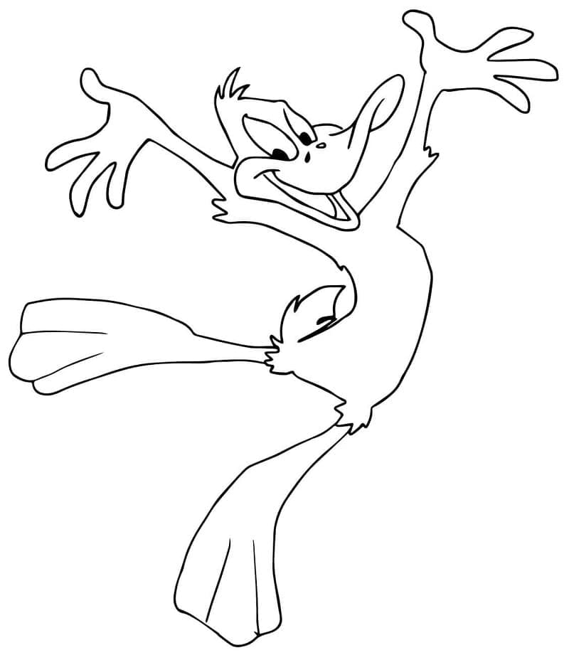 Coloriage Daffy Duck Heureux
