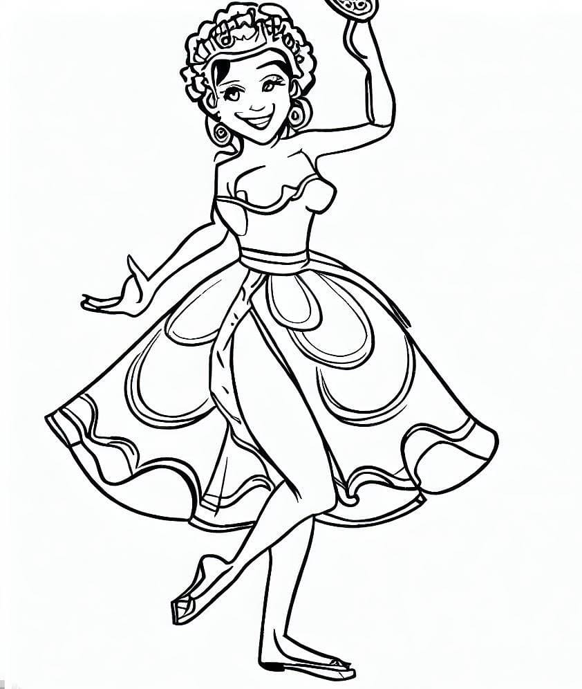 Danseuse de Samba du Canarval de Rio coloring page