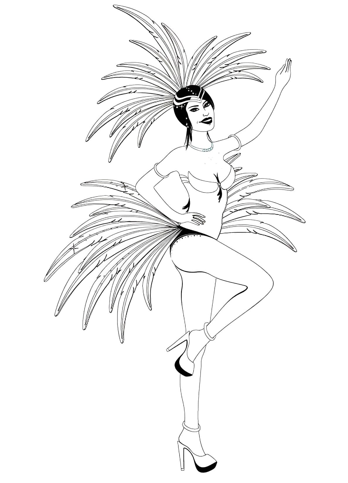 Danseuse de Samba coloring page