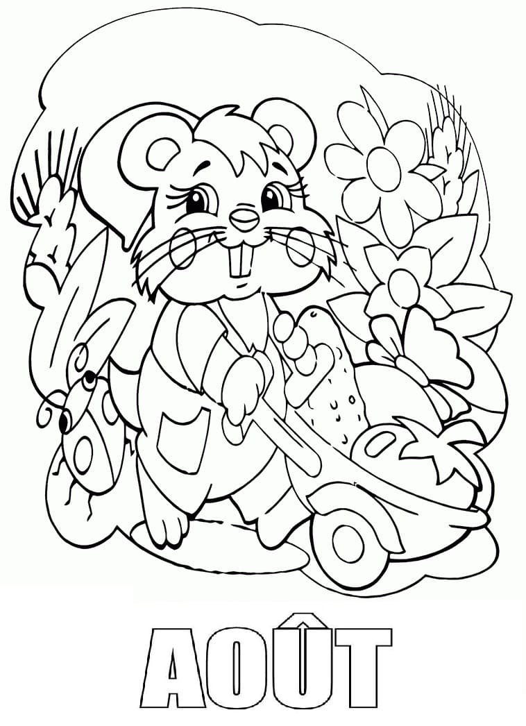 Dessin d’Août coloring page