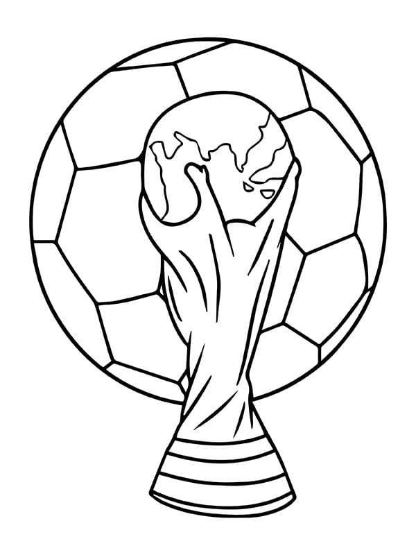 Coloriage Dessin de Coupe du Monde Gratuit