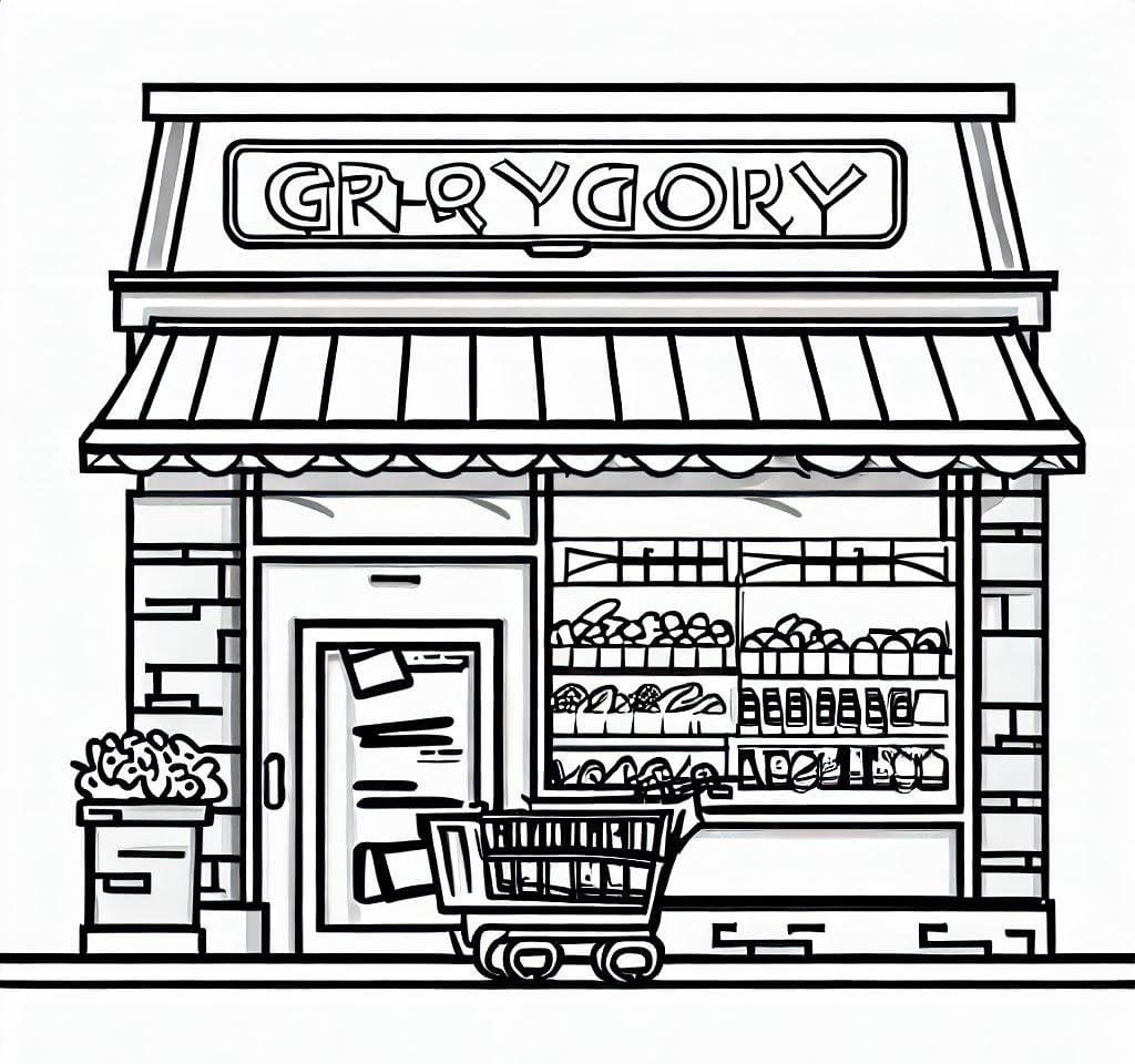 Dessin de Épicerie Gratuit coloring page