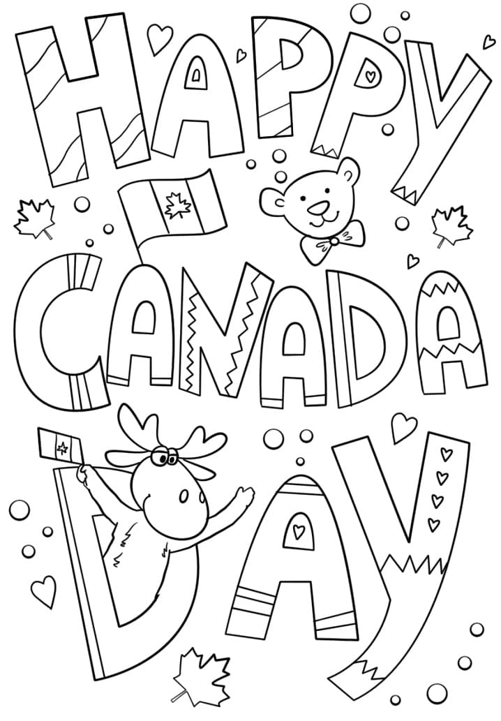 Dessin de Fête du Canada coloring page