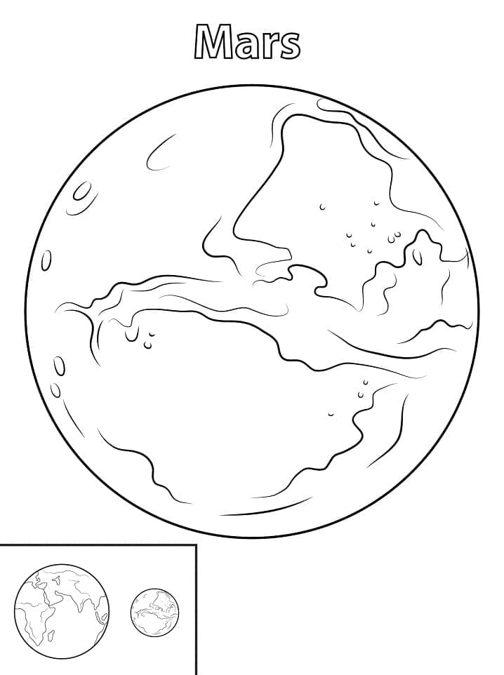 Dessin de La Planète Mars coloring page