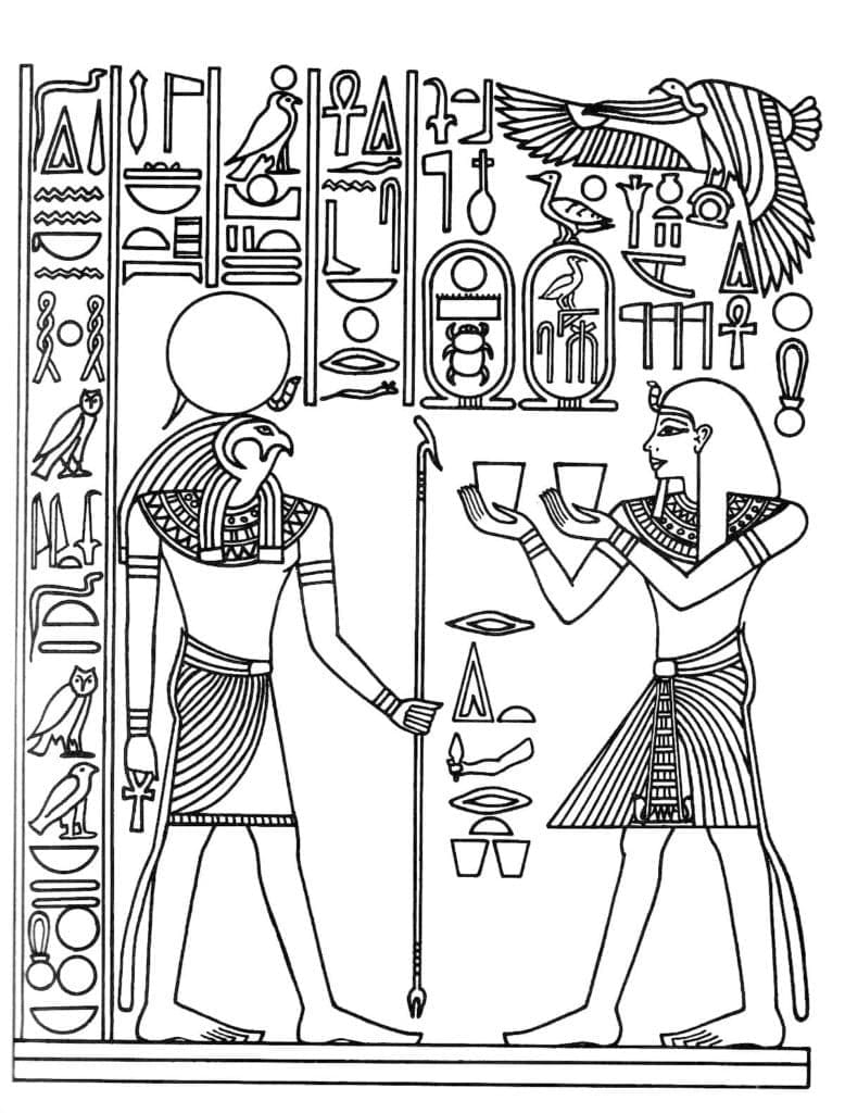 Coloriage Dessin de l'Egypte Ancienne