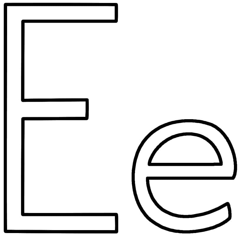 Coloriage Dessin de Lettre E