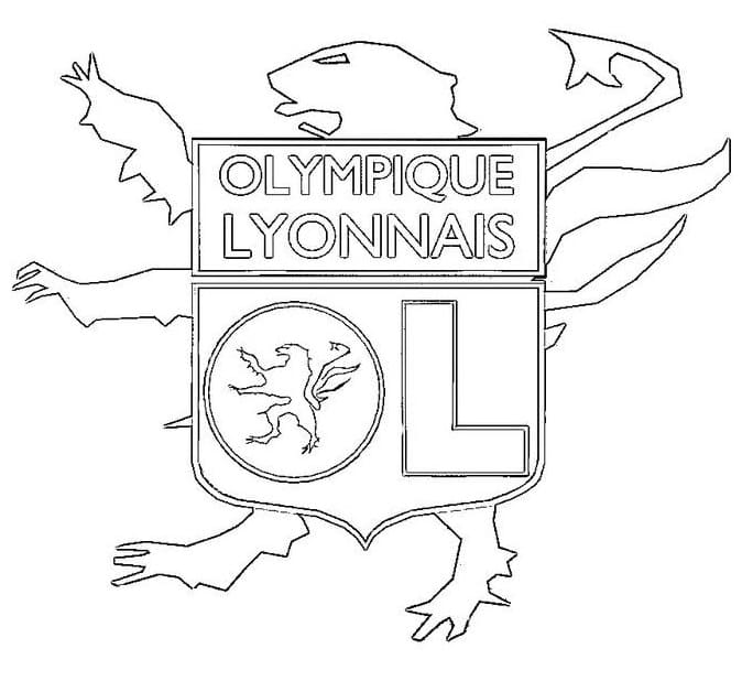 Coloriage Dessin de Olympique Lyonnais