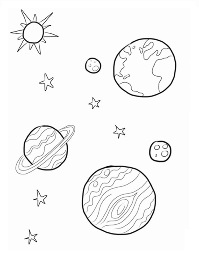 Dessin de Planètes coloring page