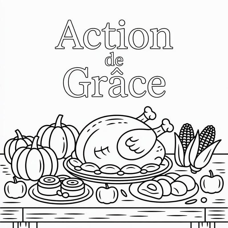 Dessin de Thanksgiving Gratuit coloring page