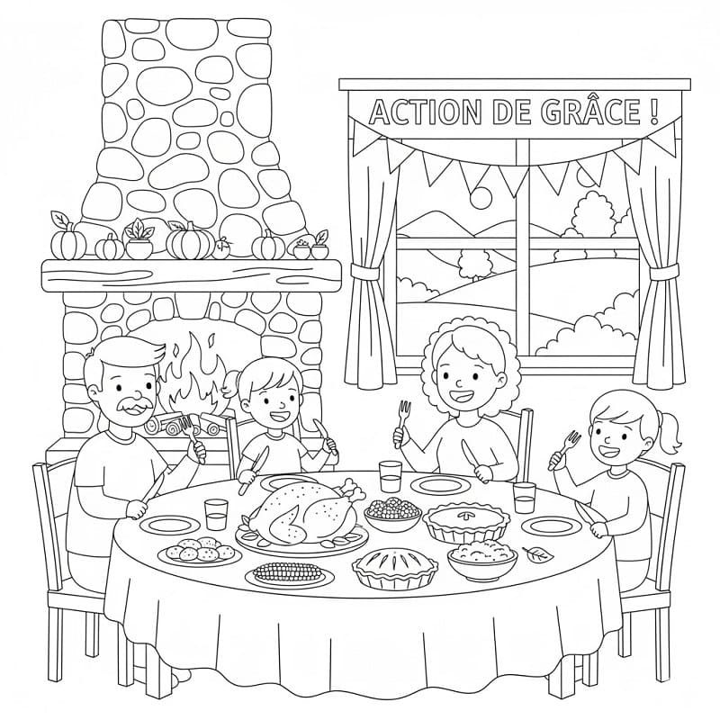 Dessin de Thanksgiving coloring page