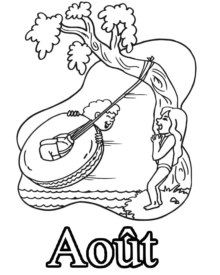 Dessin Gratuit d’Août coloring page