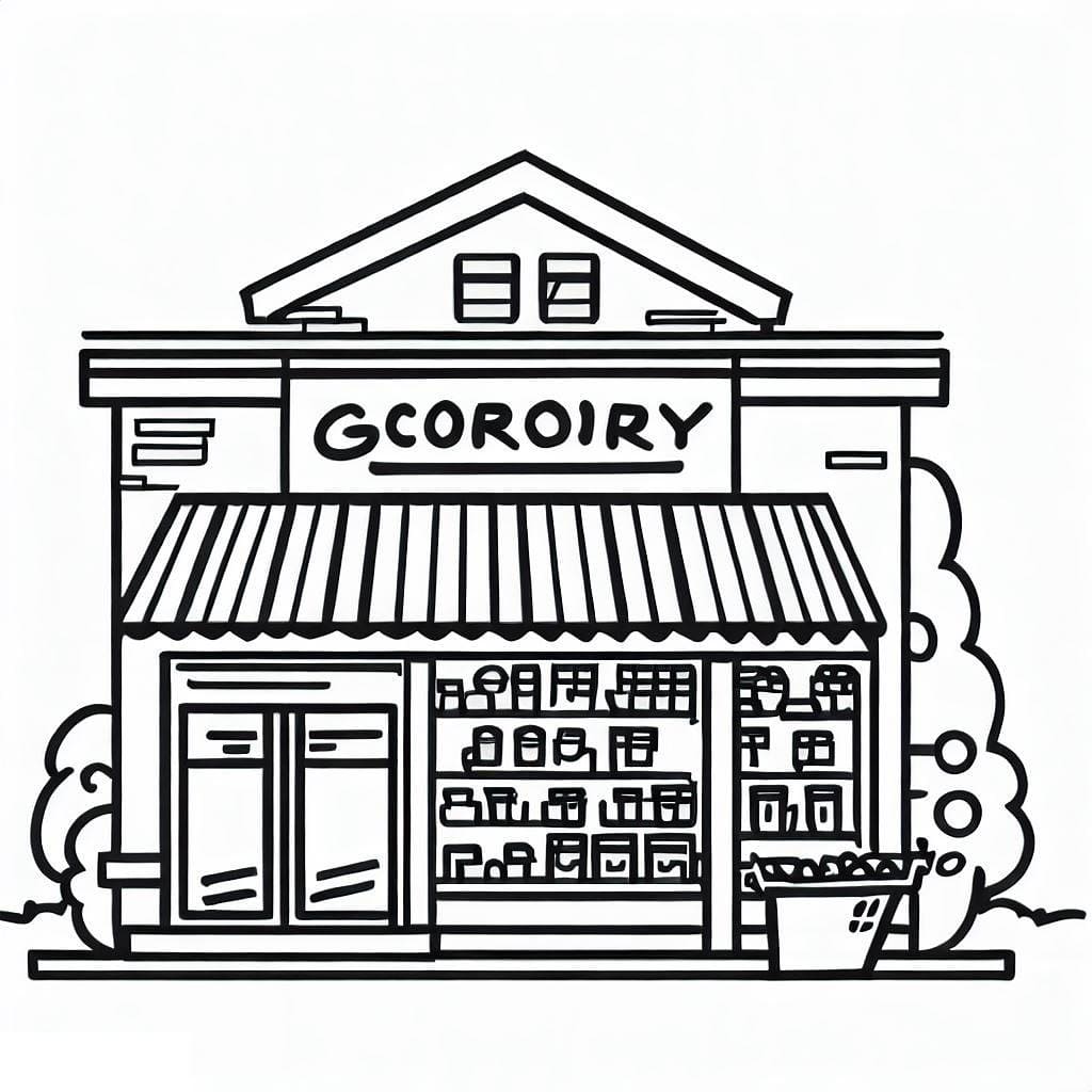 Dessin Gratuit de Épicerie coloring page