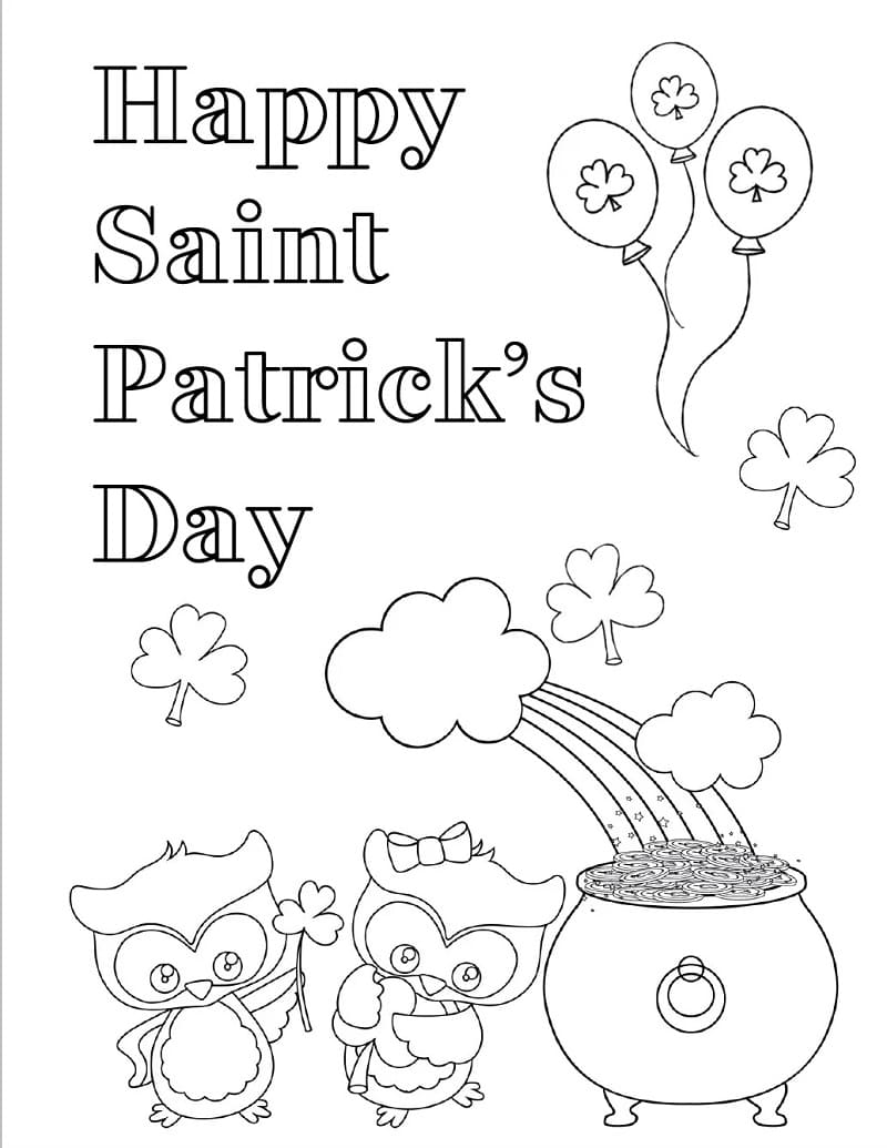 Dessin Gratuit de la Fête de la Saint-Patrick coloring page