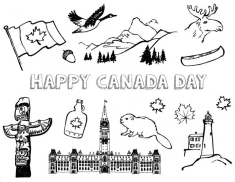 Dessin Gratuit de La Fête du Canada coloring page