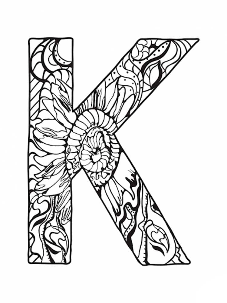 Dessin Gratuit de la Lettre K coloring page
