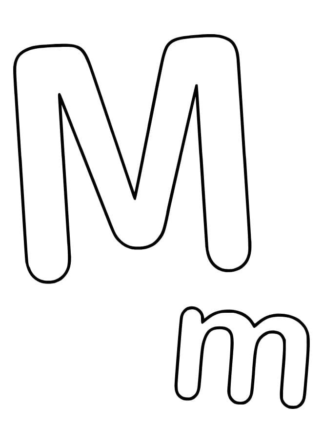 Dessin Gratuit de la Lettre M coloring page