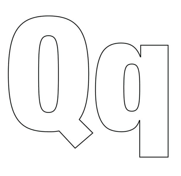 Dessin Gratuit de la Lettre Q coloring page