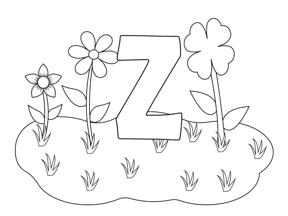 Dessin Gratuit de la Lettre Z coloring page