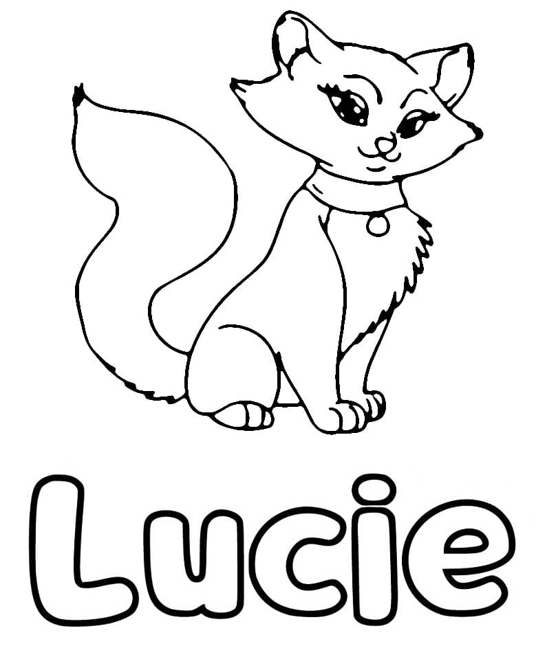 Coloriage Dessin Gratuit de Prénom Lucie