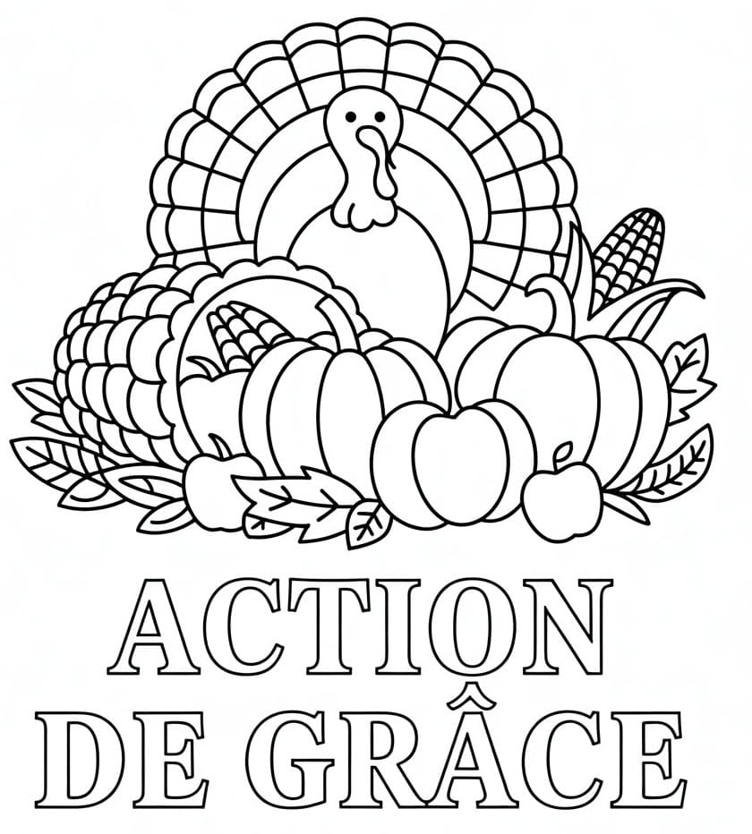 Dessin Gratuit de Thanksgiving coloring page