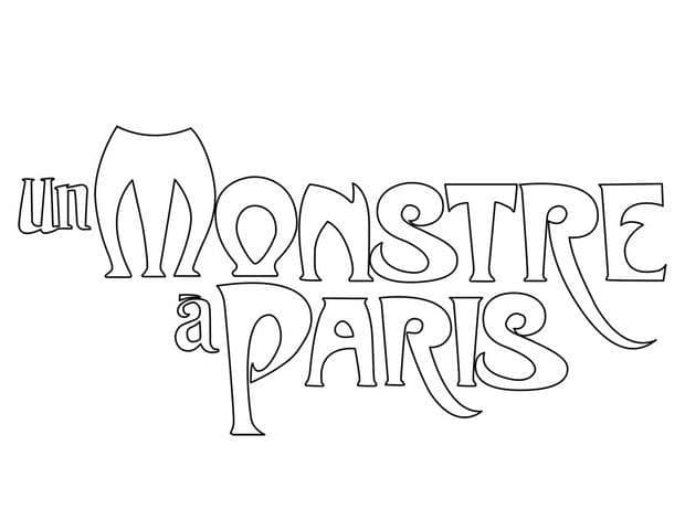 Coloriage Dessin Gratuit de Un Monstre à Paris