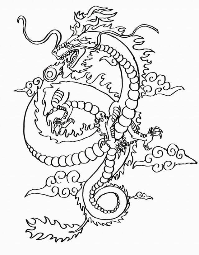 Dragon Chinois coloring page