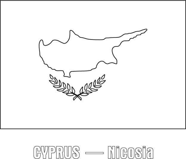Drapeau de Chypre coloring page