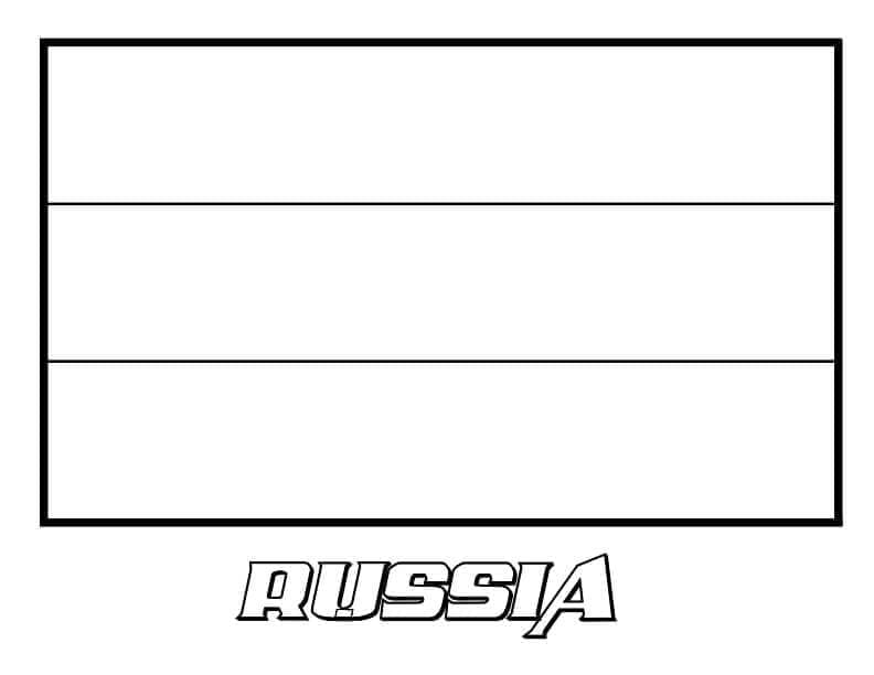Drapeau de la Russie coloring page