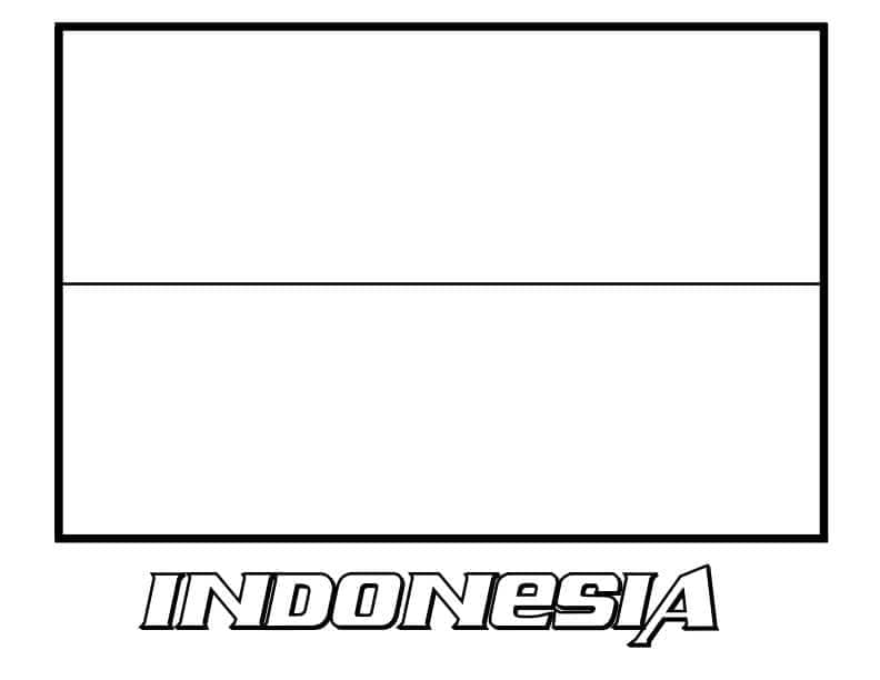 Drapeau de l’Indonésie coloring page