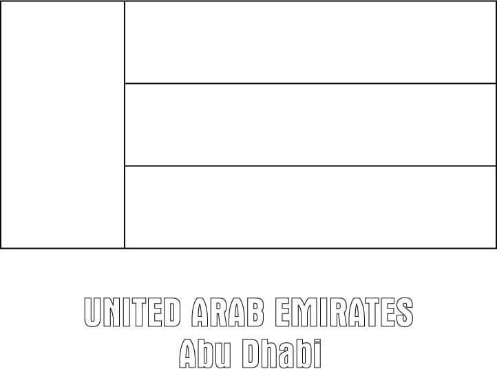 Coloriage Drapeau des Émirats arabes unis