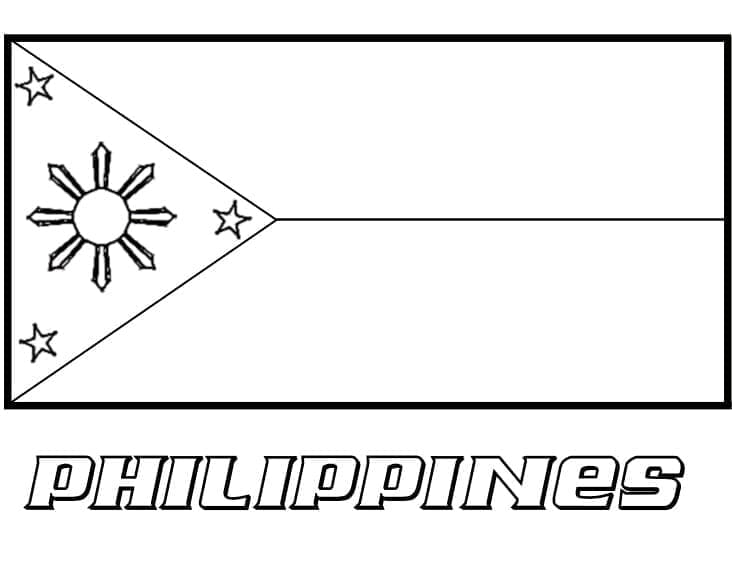 Drapeau des Philippines coloring page