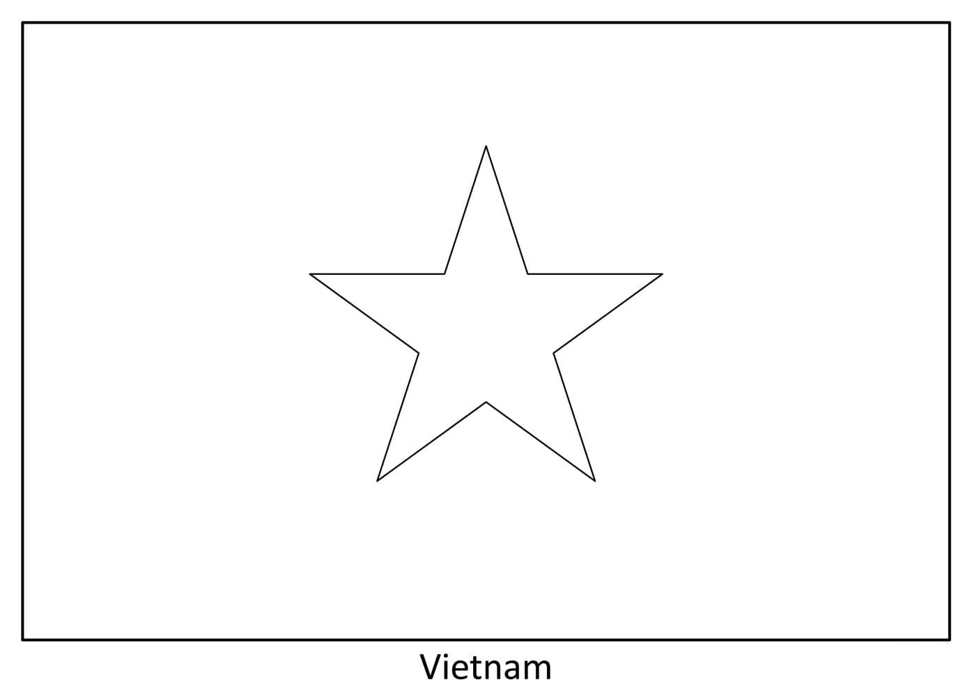 Drapeau du Viêt Nam coloring page