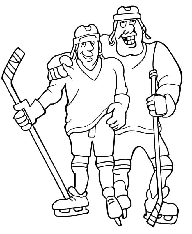 Coloriage Équipe de Hockey