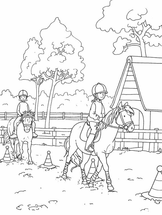 Équitation 12 coloring page