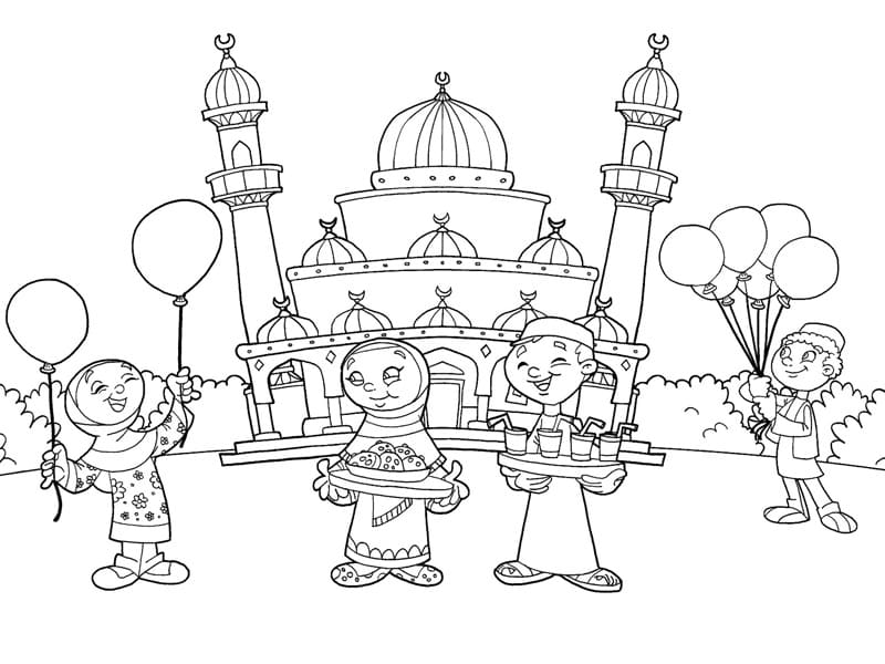Faire le Ramadan coloring page