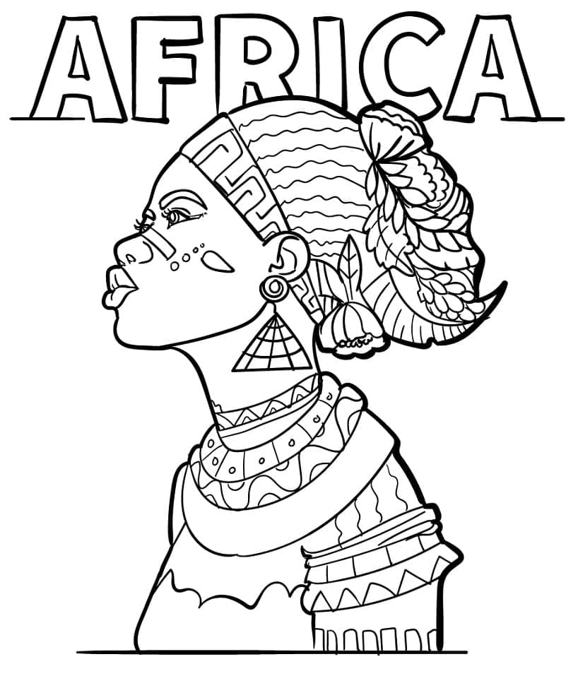 Africaine Afrique Coloriages Enfants Colorear Afrika Africanos 