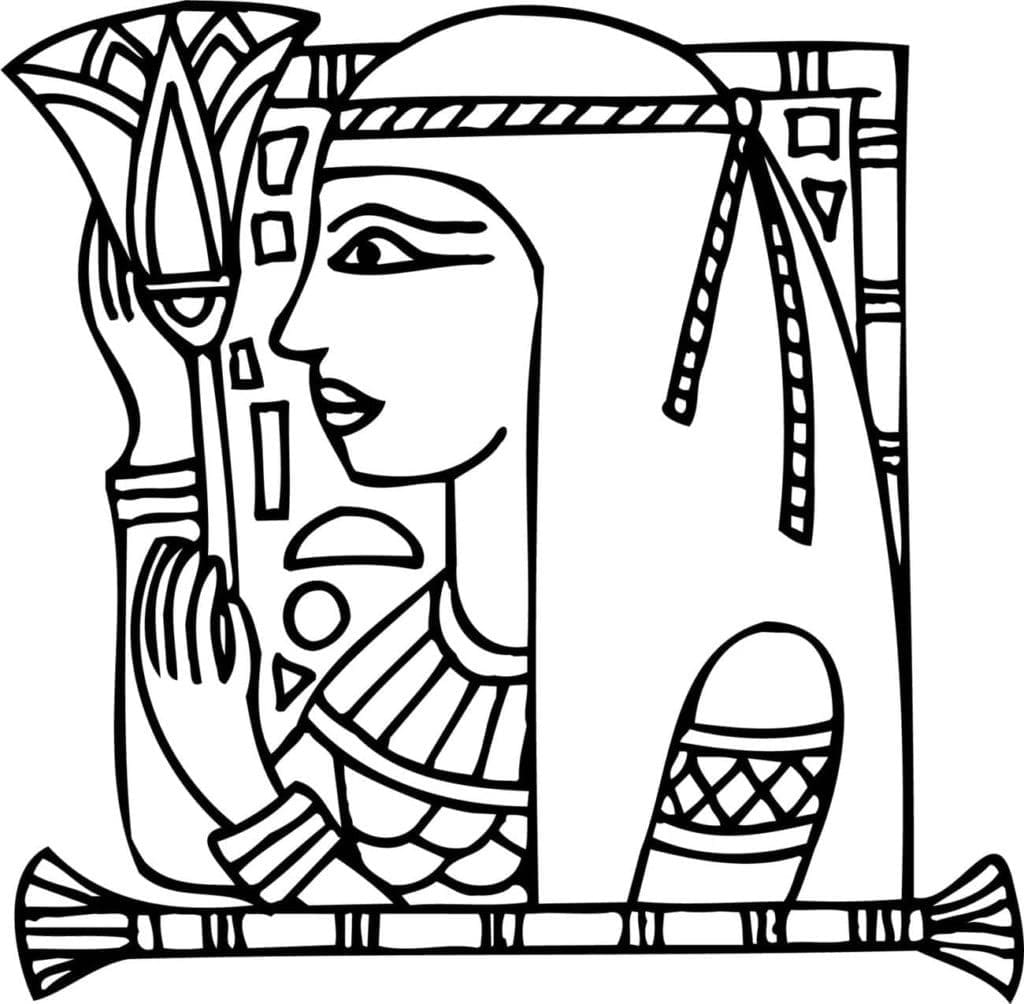 Coloriage Femme de l'Égypte Ancienne