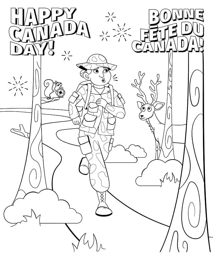 Fête du Canada 2 coloring page