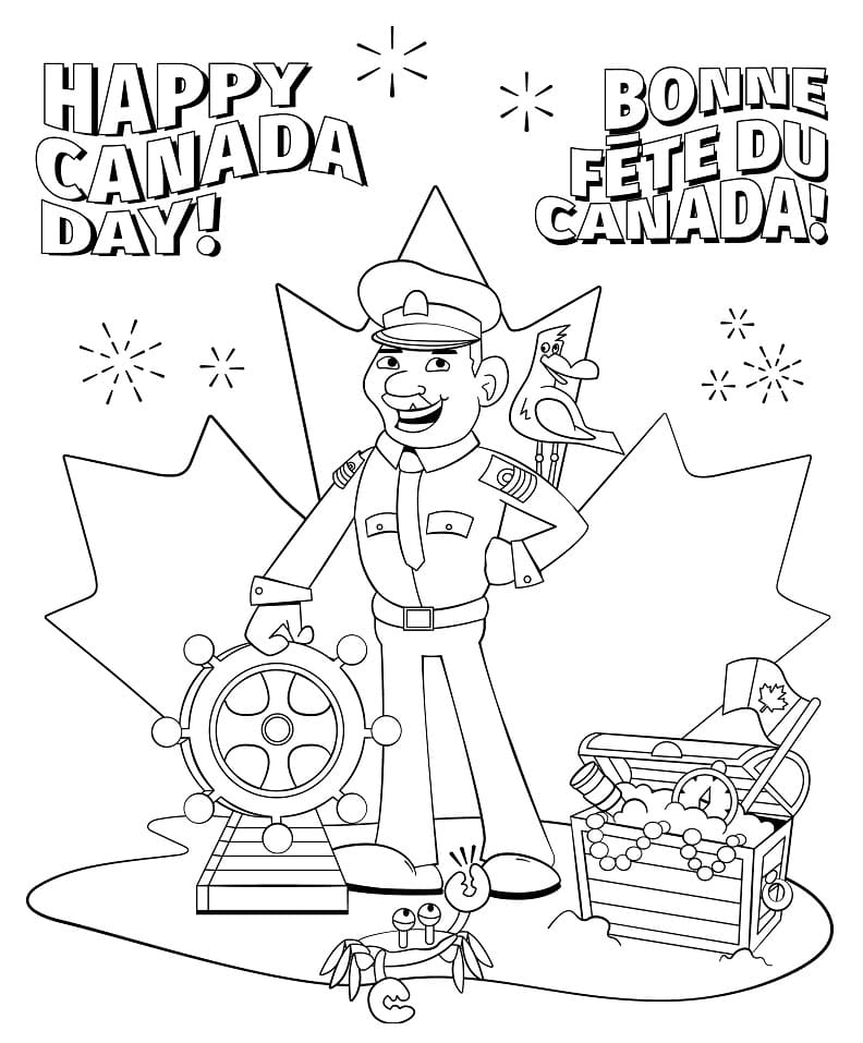 Coloriage Fête du Canada – 1 Juillet