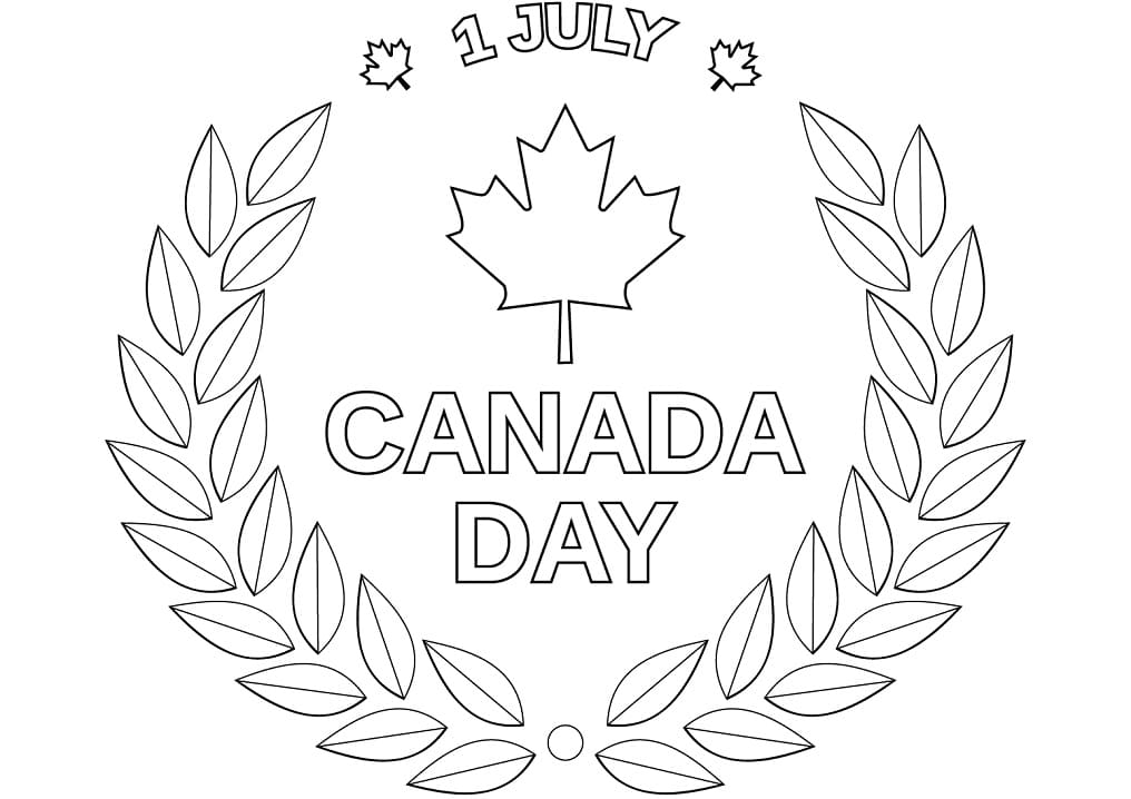 Fête du Canada Imprimable coloring page